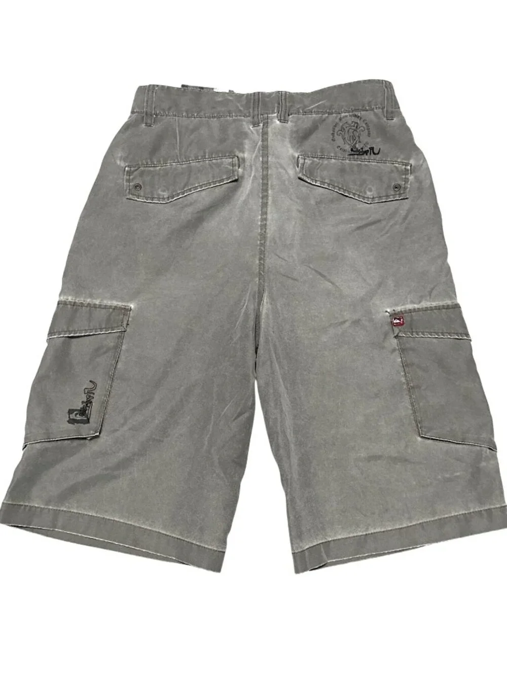Quiksilver Boys Size 30 Gray Cargo Shorts Classic Fit Surf Skate Outdoor Style
